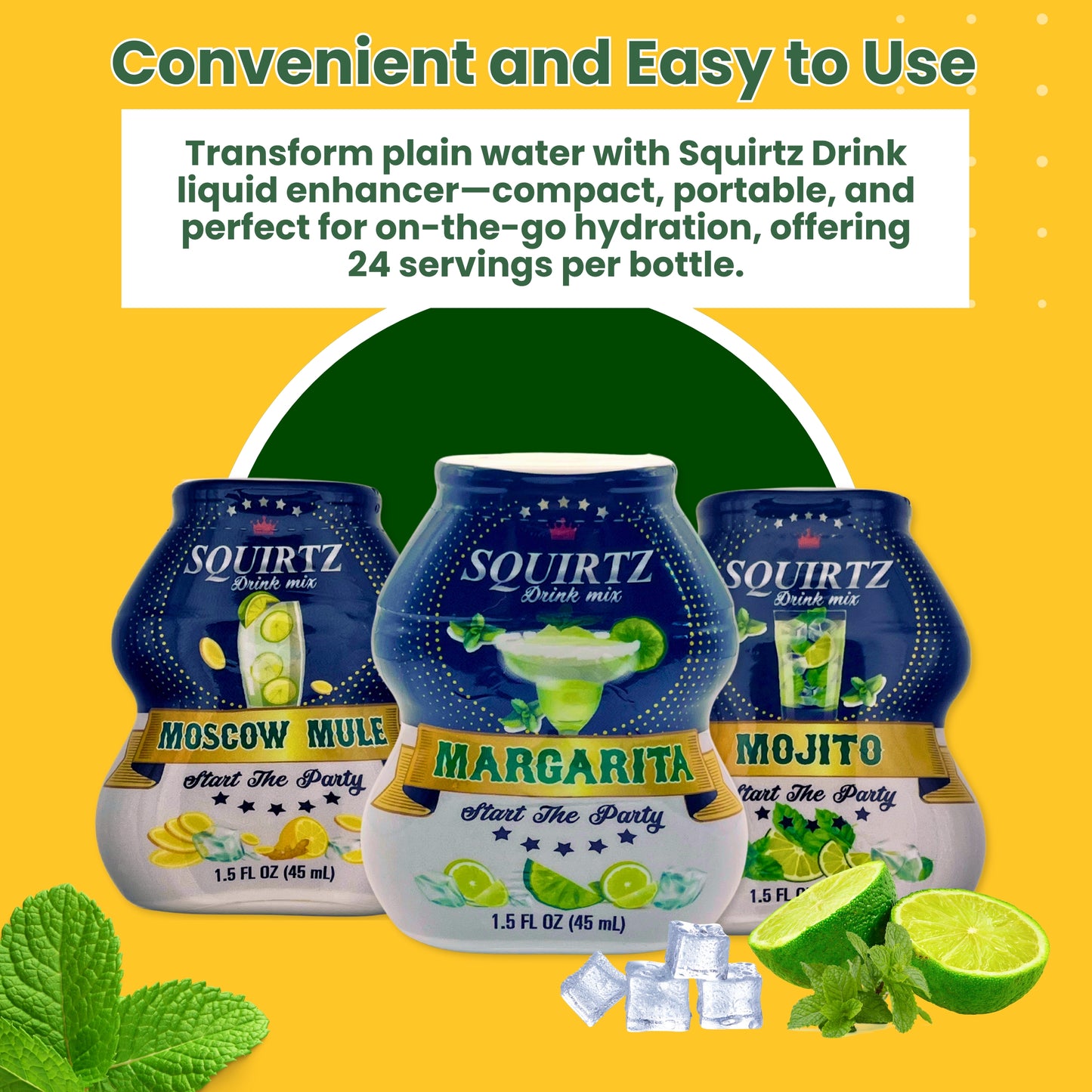 Pack of 3 Margarita, Mojito ,Moscow Mule